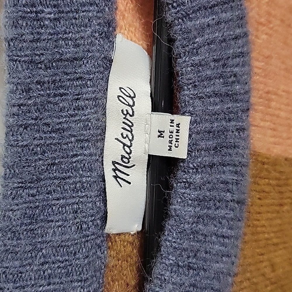 Madewell Colorblock Alpaca/Wool Blend Sweater - Picture 2 of 5